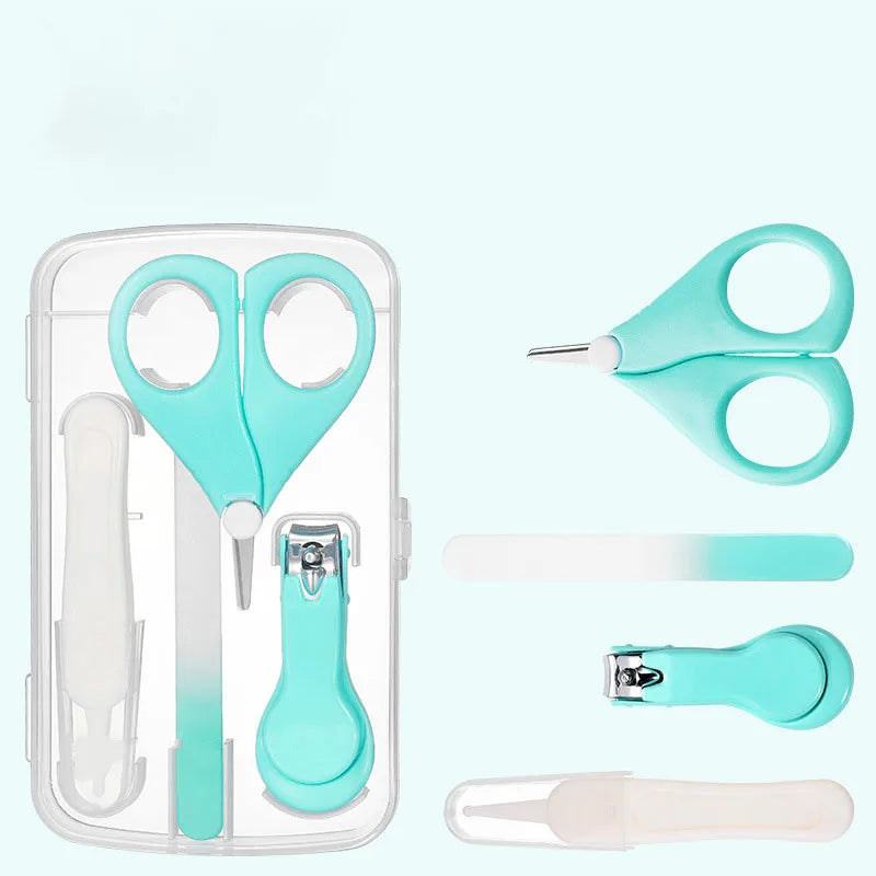 4 PC Lot Baby Nail Care Set Child Scissors Practical Baby Nail Clipper Trimmer Convenient Daily Baby Nail Shell Shear Manicure