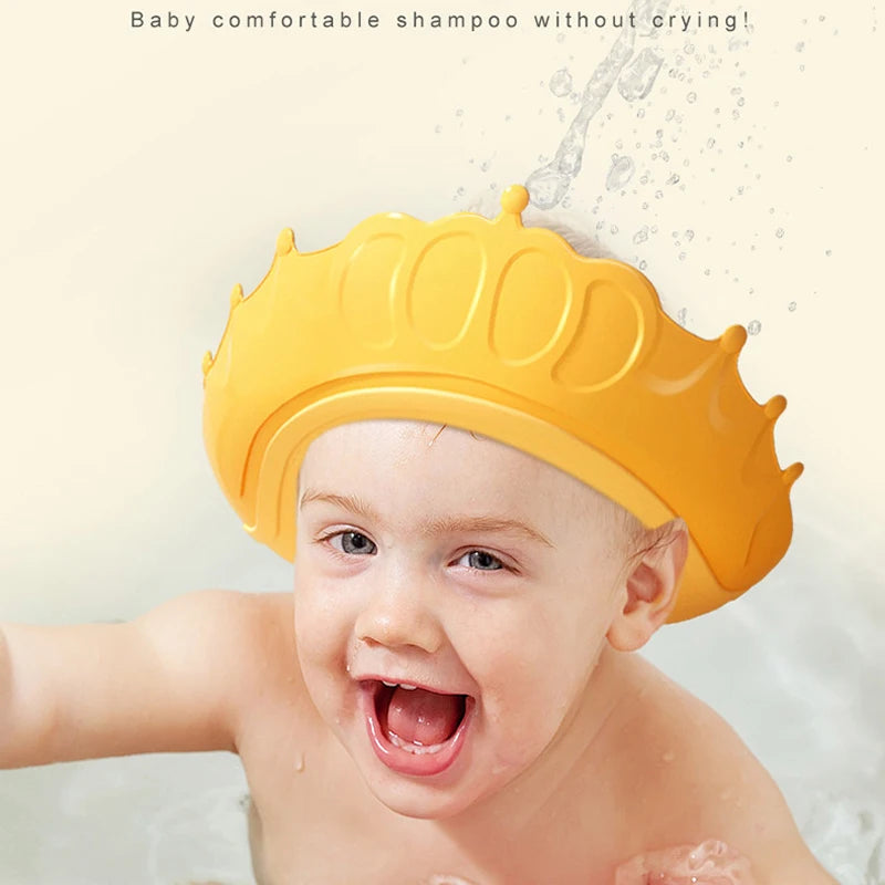 Baby Shower Soft Cap Adjustable Hair Wash Hat for Kids Ear Protection Safe Children Shampoo Bathing Shower Protect Head Cover