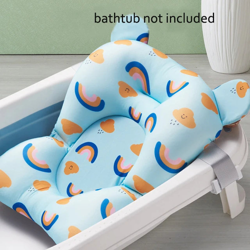 Baby Shower Bath Tub Pad Non-Slip Bathtub Seat Support Mat Chair Newborn Safety Nursing Security Comfort Body Cushion Pillow