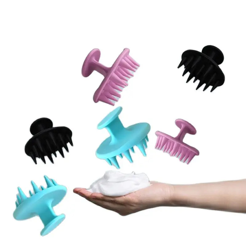 Flexible Silicone Brushes Head Massage Children Cleaning Brush Shampoo Scalp Comb Hair Washing Shower Bath Bombs Brush