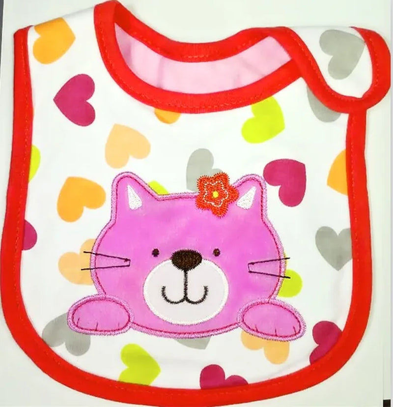 Baby Girls Pink Bibs Feeding Towel Newborn Burp Cloths Bebe Babador Waterproof 3-Layers Bandana Bibs Apron Baby Towel