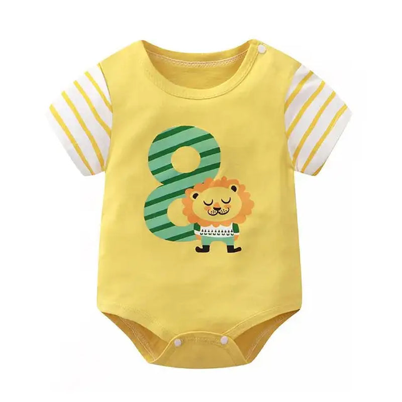 Cotton Newborn Baby Bodysuits Summer Clothing Toddler Short Sleeved Triangle Climb Clothes Baby Girl Costume Onesie 2022 New