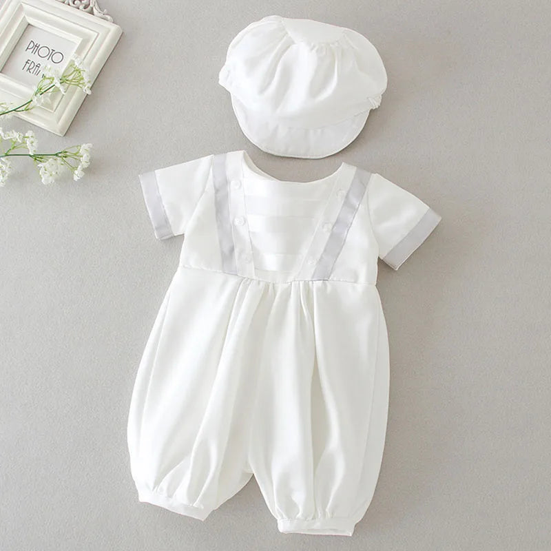 Baby Boys Baptism 1St Year Birthday Party Dress Christening Infant Jumpsuit Clothing Toddler Boy Party Costumes 3-24M