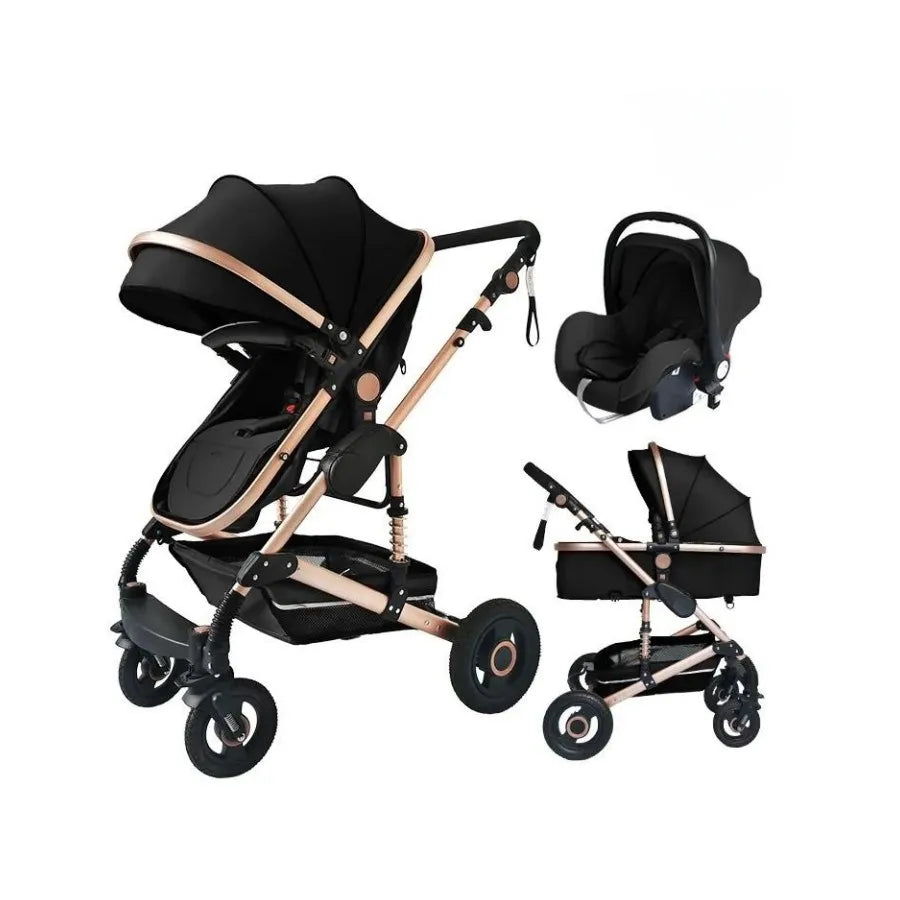 Wholesale Cheap Travel System Luxury Lightweight Baby Stroller 3 in 1 Foldable Baby Pram Factory Stock Offer