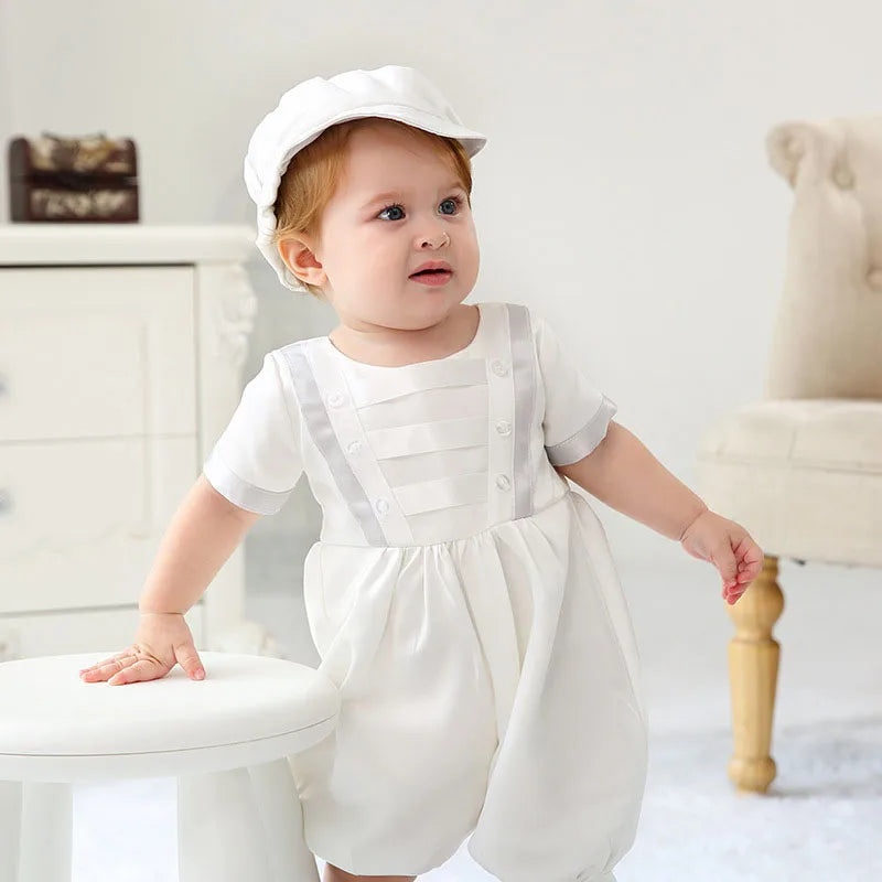 Baby Boys Baptism 1St Year Birthday Party Dress Christening Infant Jumpsuit Clothing Toddler Boy Party Costumes 3-24M