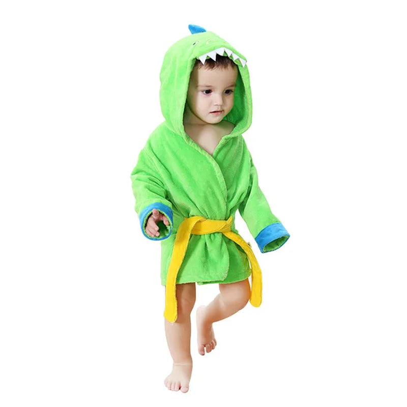 Newborn Bath Hooded Animal Modeling Baby Bathrobe Cartoon Baby Spa Towel Character Kids Bath Robe Infant Beach Towels Blankets