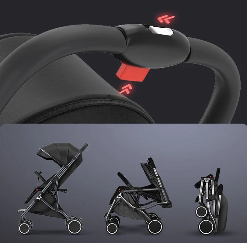 Hot Sale Cheap One-Key Foldable Portable Lightweight Travel Infant Stroller Pushchair Baby Strollers