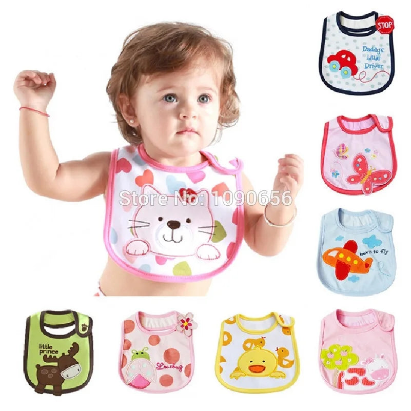 Baby Girls Pink Bibs Feeding Towel Newborn Burp Cloths Bebe Babador Waterproof 3-Layers Bandana Bibs Apron Baby Towel