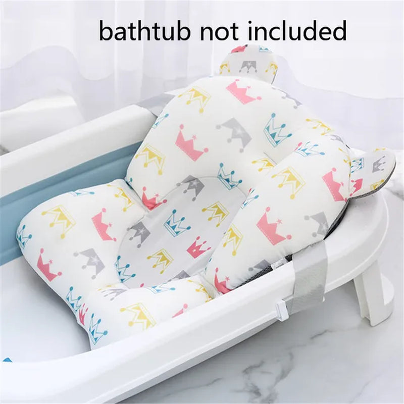 Baby Shower Bath Tub Pad Non-Slip Bathtub Seat Support Mat Chair Newborn Safety Nursing Security Comfort Body Cushion Pillow