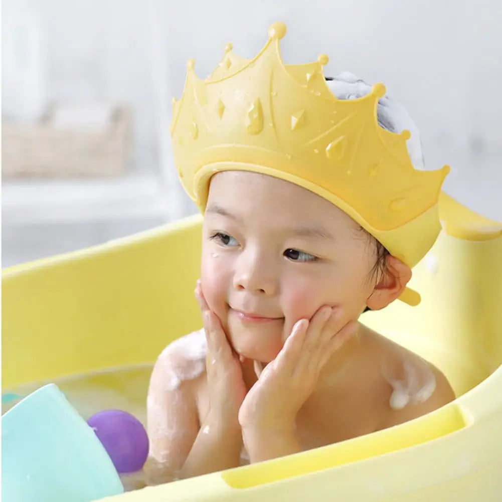 Useful Children Toddler Shower Shampoo Rinsing Hat Infant Shower Hat Soft Waterproof