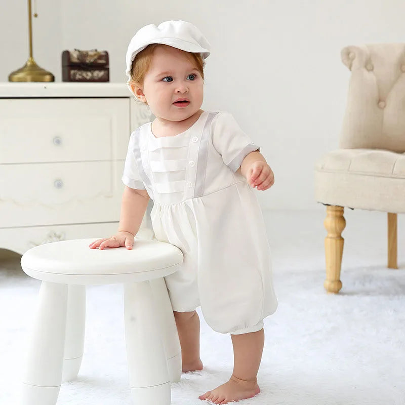 Baby Boys Baptism 1St Year Birthday Party Dress Christening Infant Jumpsuit Clothing Toddler Boy Party Costumes 3-24M