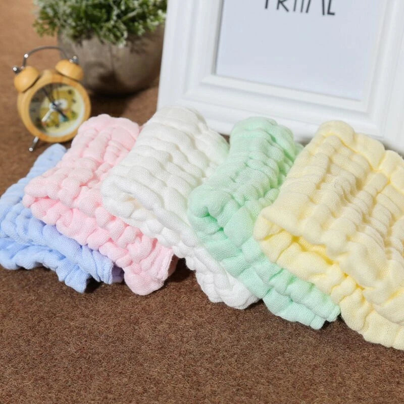 1 Piece 6-Layer Washed Gauze Triangle New Born Baby Stuff Bath Kids Cute Boys Girls Infant Newborn Clothing Towel Saliva Towels