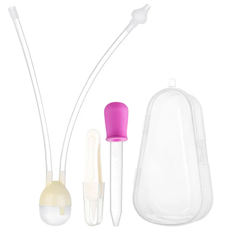 3Pcs/Set Newborn Baby Safety Nose Cleaner Dropper Accessories Baby Care Kids Vacuum Suction Nasal Aspirator Set Infants Medicine