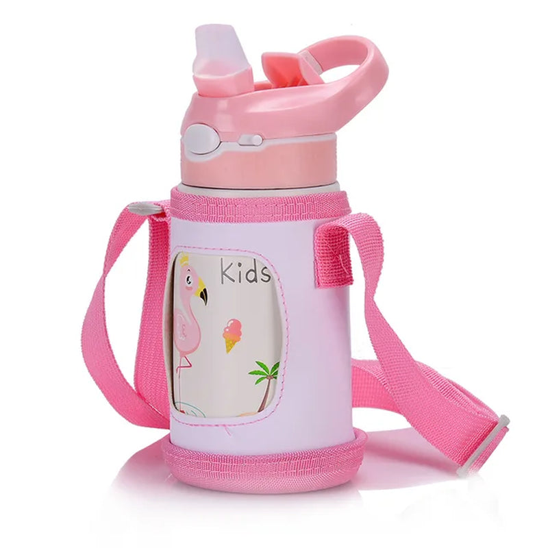 400ML Children Thermos Water Bottle Kids Thermos Mug Baby Duck Billed Straw 316 Stainless Steel Vacuum Flasks Tumbler Thermo Cup