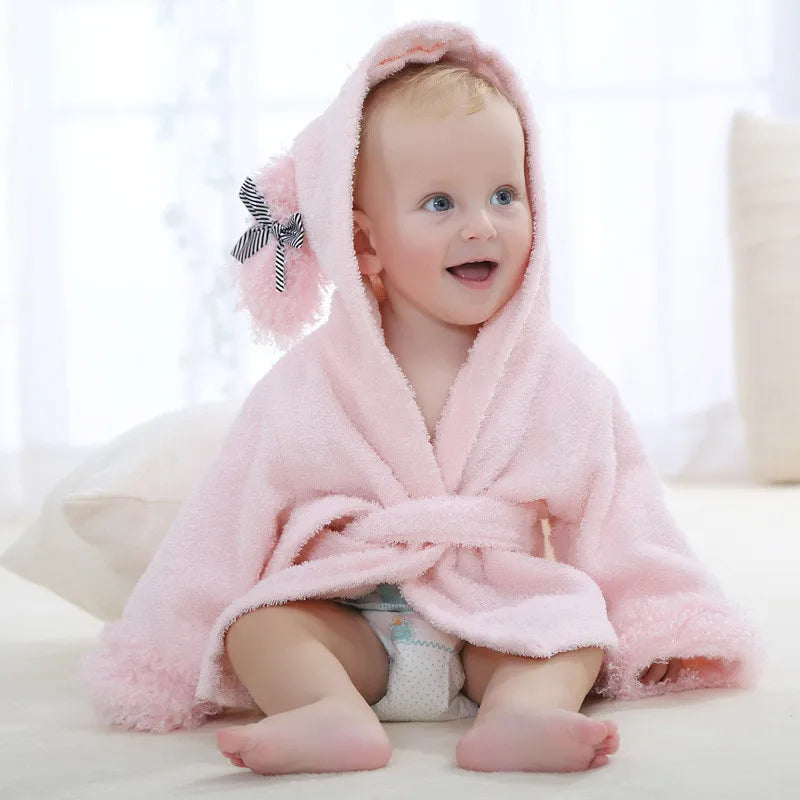 Newborn Bath Hooded Animal Modeling Baby Bathrobe Cartoon Baby Spa Towel Character Kids Bath Robe Infant Beach Towels Blankets