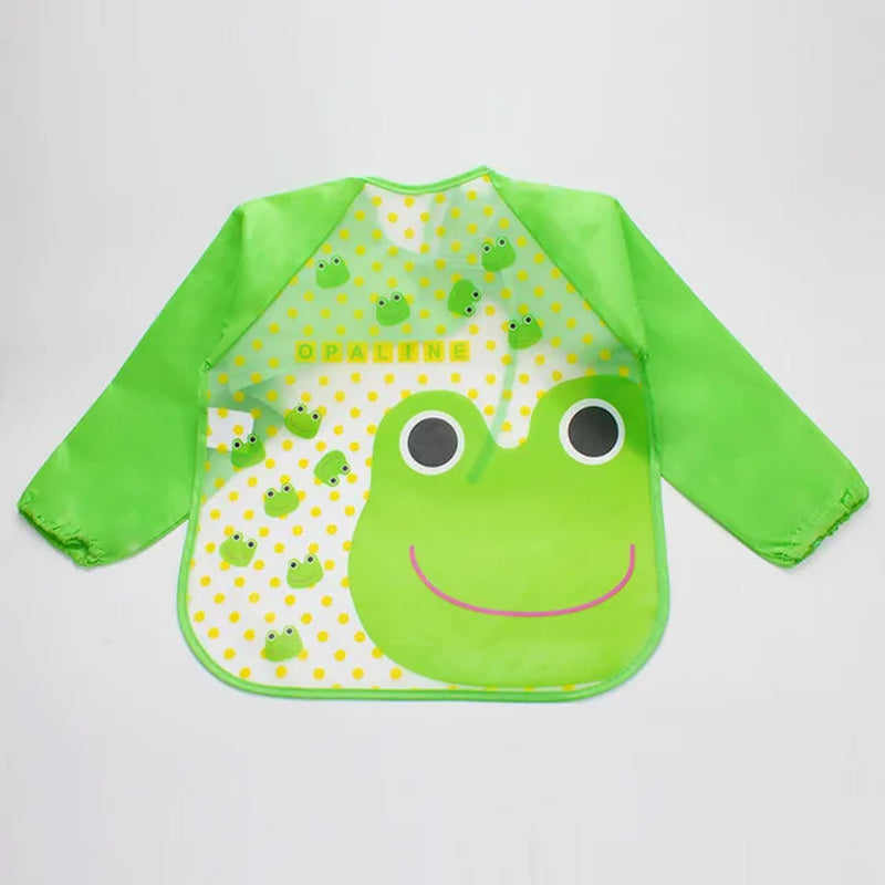 UNIKIDS Adjustable Cartoon EVA Plastic Waterproof Long Sleeve Feeding Baby Bibs Infants Art Smock Apron Baberos Bavoir Clothing